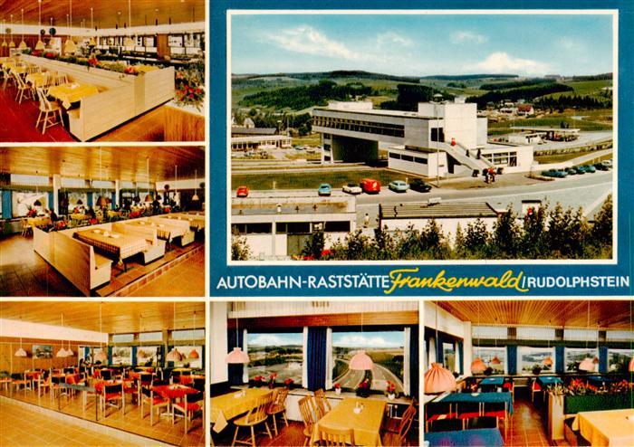 Rudolphstein BAB Raststaette Frankenwald Gastraeume Panorama