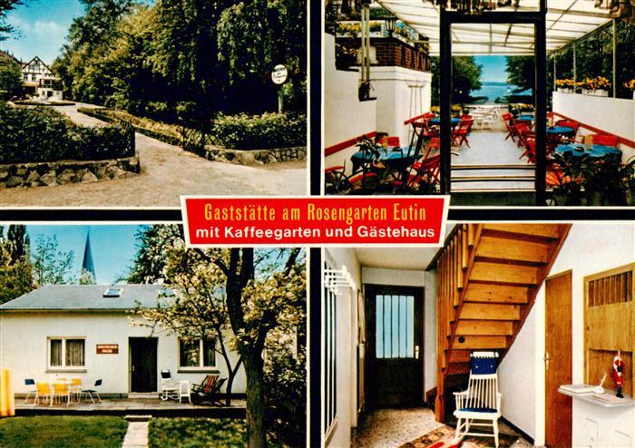 Eutin Schleswig-Holstein Gaststaette am Rosengarten mit Kaffeegarten und Gaesteh