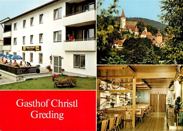 Greding Gasthof Christl Gaststube Burg Kirche