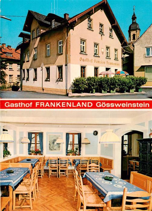 Goessweinstein Gasthof Frankenwald Gaststube