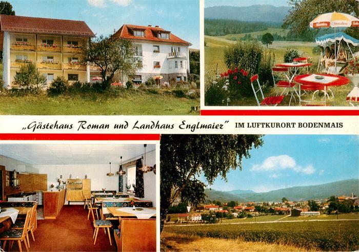 Bodenmais Gaestehaus Roman und Landhaus Englmaier Garten Gastraum Panorama