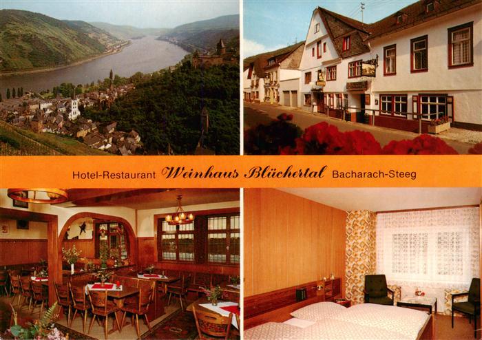 Steeg Bacharach Hotel Restaurant Weinhaus Bluechertal Gaststube Zimmer