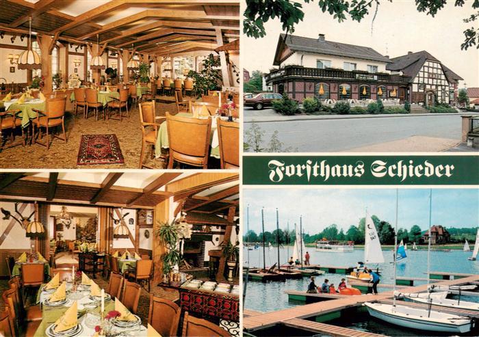 Schieder-Schwalenberg Restaurant Cafe Forsthaus Schieder Gastraeume Bootshafen