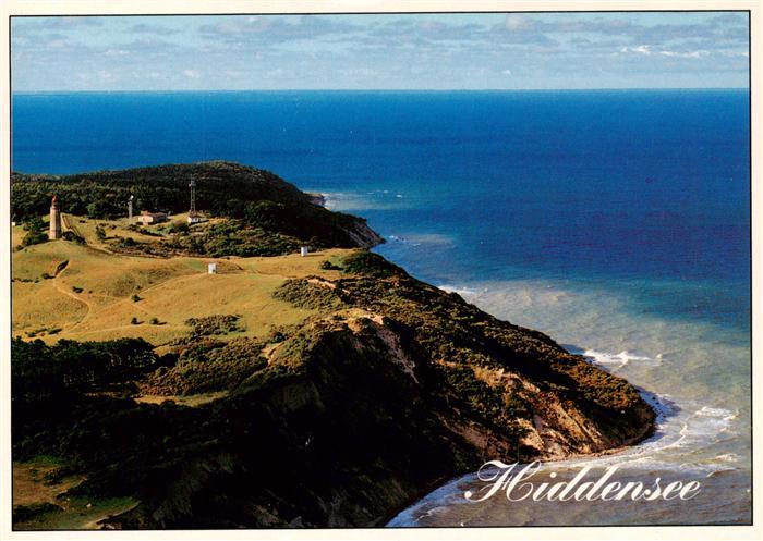 Insel Hiddensee Fliegeraufnahme mit Leuchtturm Dornbusch