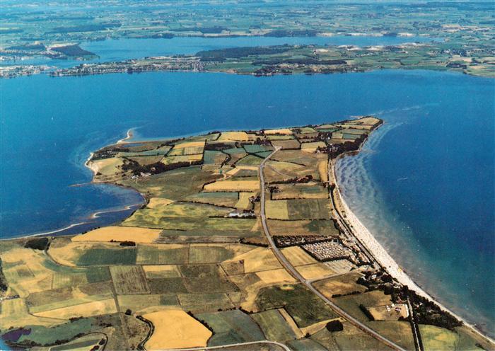 Holnis Fliegeraufnahme mit Faehrhaus Holnis Cafe Restaurant