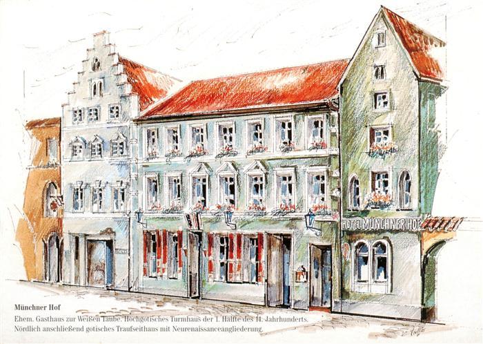 REGENSBURG Bayern Hotel Muenchner Hof Illustration