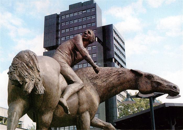 LoeRRACH Baden BW Bronzeskulptur Der Brassenheimer Muellerund der Zundel Heiner