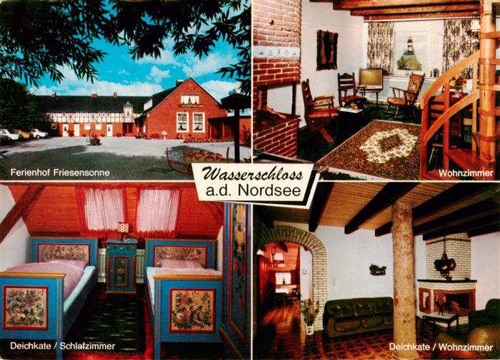 Neuharlingersiel Wasserschloss an der Nordsee Ferienhof Friesensonne Wohnzimmer