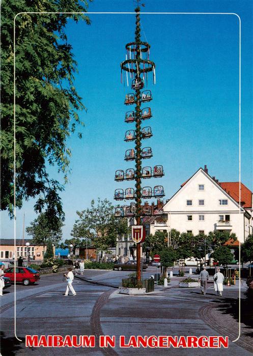 Langenargen Bodensee Ortspartie mit Maibaum
