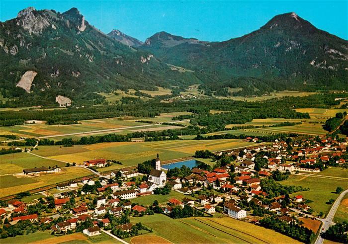 Flintsbach Inn mit Heuberg Spitzstein und Kranzhorn Fliegeraufnahme