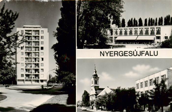 Nyergesujfalu HU Teilansichten Hochhaus Kirche