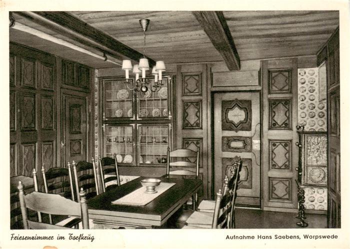 Wiesmoor Friesenzimmer im Torfkrug Kupfertiefdruck