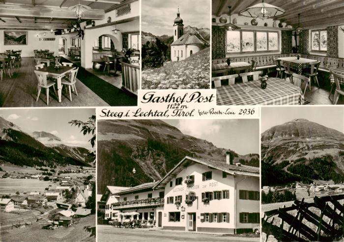 Steeg Lechtal Lech Vorarlberg AT Gasthof Post Bergkirche Panorama Alpen