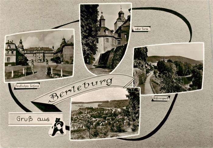 Bad Berleburg Fuerstliches Schloss Roter Turm Schlosspark Panorama