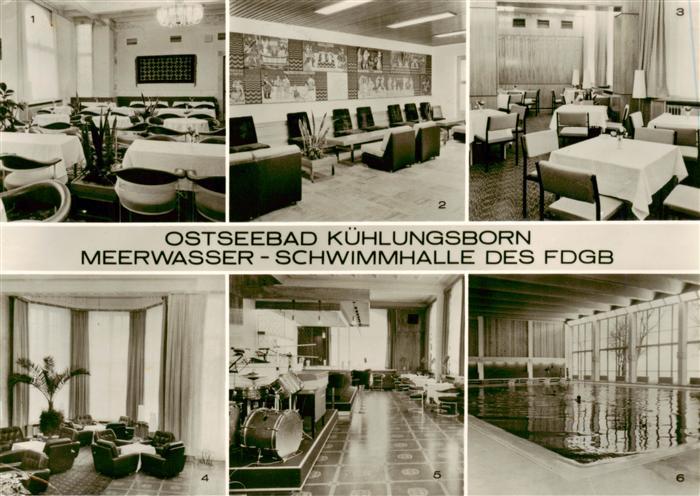 Kuehlungsborn Ostseebad Meerwasser-Schwimmhalle des FDGB TagesCafe Eingangshalle