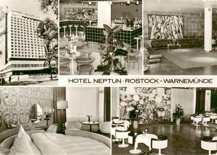 Warnemuende Ostseebad Hotel Neptun Milch-Mokka-Bar Hotelhalle Italienisches Zimm