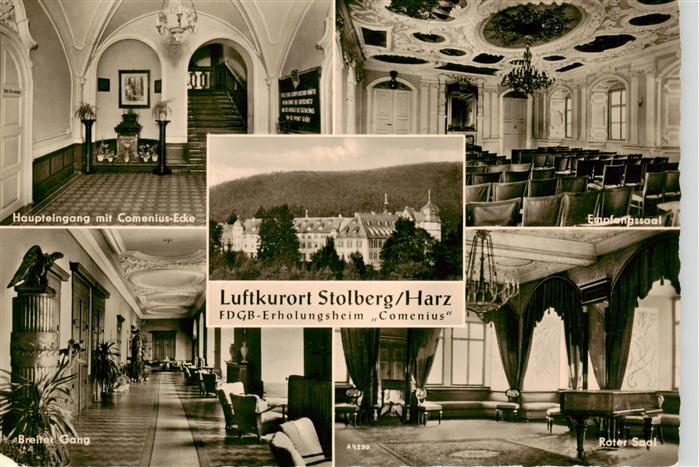 Stolberg Harz FDGB Erholungsheim Comenius Saal Breiter Gang Haupteingang