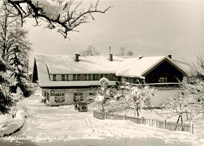 Ohlstadt Gasthof Metzgerei Drei Linden im Winter