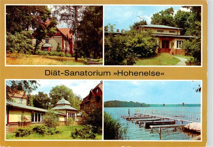 Rheinsberg Diaet-Sanatorium Hohenelse Wandelgang Bootssteg am Rheinsberger See