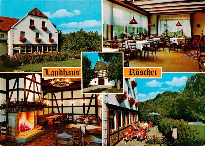 Bad Holzhausen Luebbecke Preussisch Oldendorf NRW Landhaus Roescher Gastraum Kam