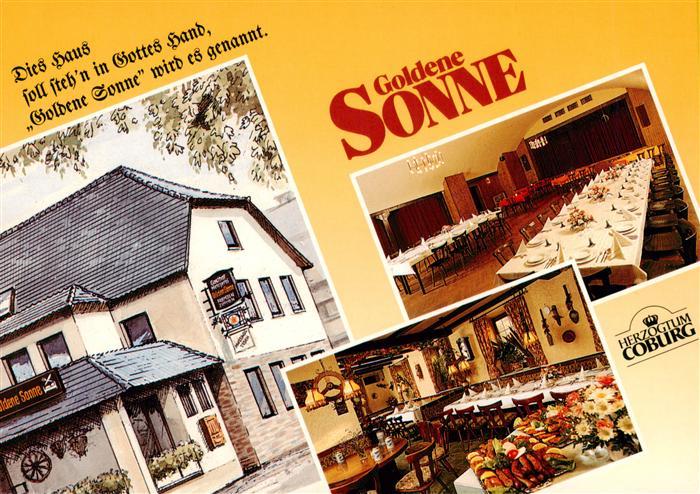 Coburg Bayern Gasthof Goldene Sonne Gastraeume