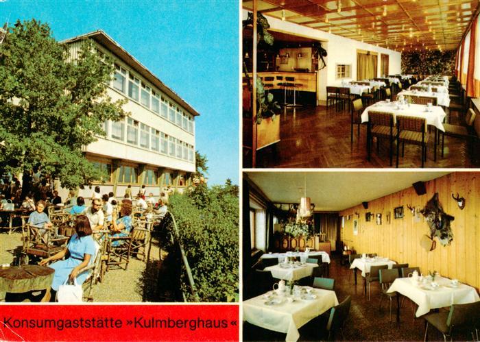 Saalfeld Saale Konsumgaststaette Kulmberghaus Terrasse Gastraeume