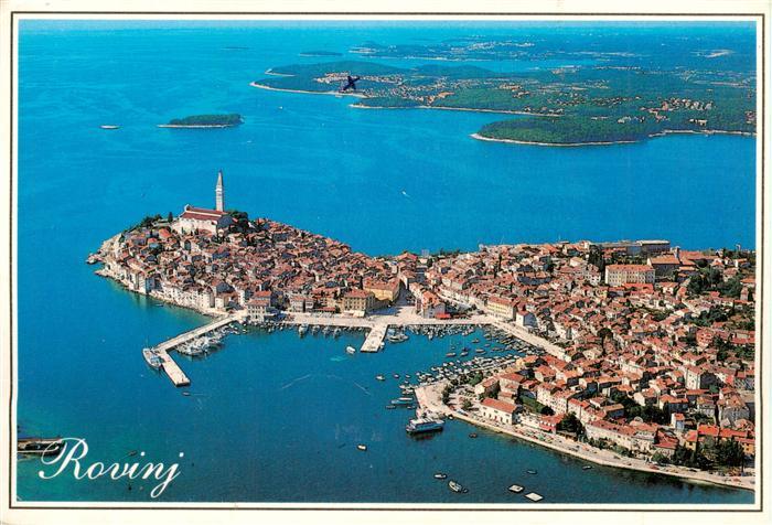 Rovinj Rovigno Istrien Croatia Fliegeraufnahme