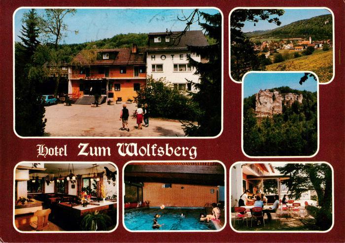 Muehlbach Altmuehltal Hotel Zum Wolfsberg Gastraeume Hallenbad Burgruine