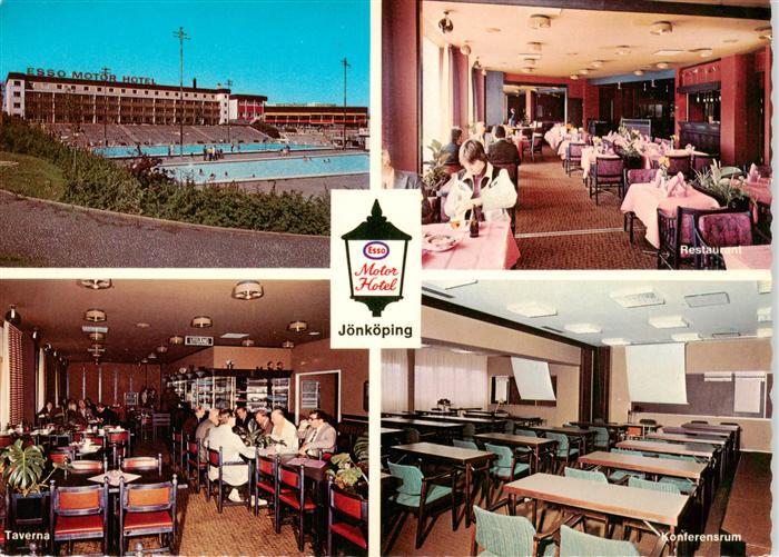 Joenkoeping Sweden Esso Motor Hotel Restaurant Schwimmbad Taverna Konferensrum