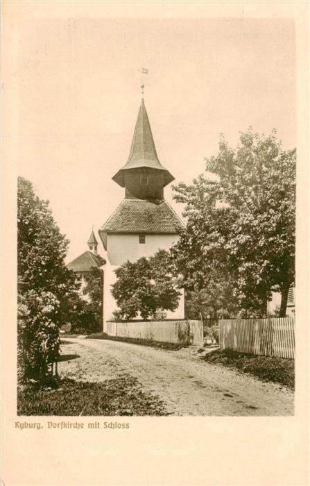 Kyburg ZH Dorfkirche mit Schloss