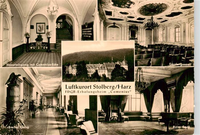 Stolberg Harz FDGB Erholungsheim Comenius Haupteingang Breiter Gang Empfangssaal