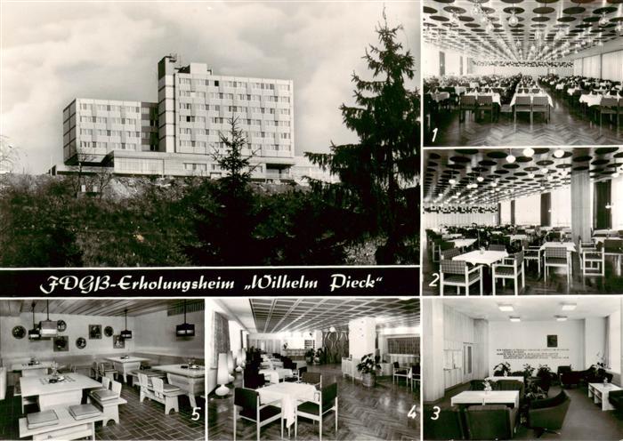 Finsterbergen Bad FDGB Erholungsheim Wilhelm Pieck Speisesaal Restaurant Wilhelm
