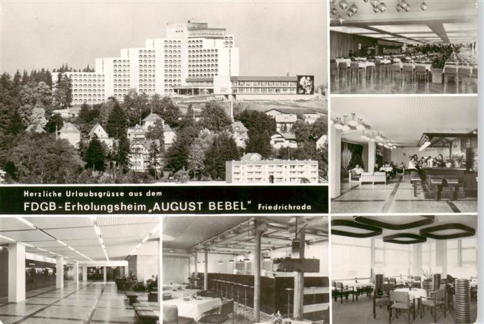 Friedrichroda FDGB Erholungsheim August Bebel Empfangshalle Stollen Bar Grosser