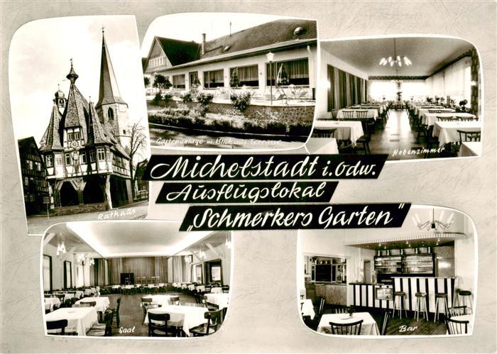 Michelstadt Gaststaette Schmerkers Garten Saal Nebenzimmer Bar Rathaus