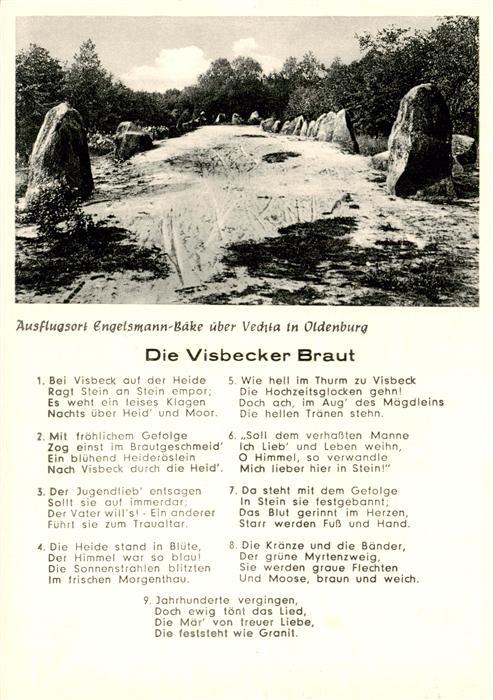 Vechta Ausflugsort Engelsmann Baeke Die Visbecker Braut Sage Steingraeber