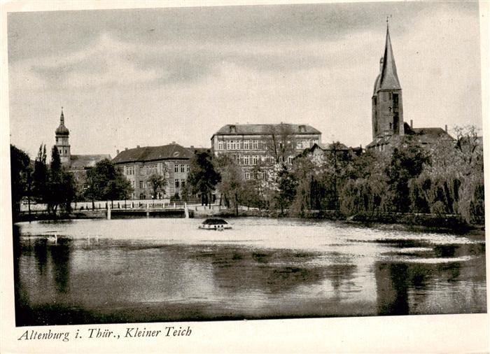 Altenburg  Thueringen Kleiner Teich Blick zur Kirche