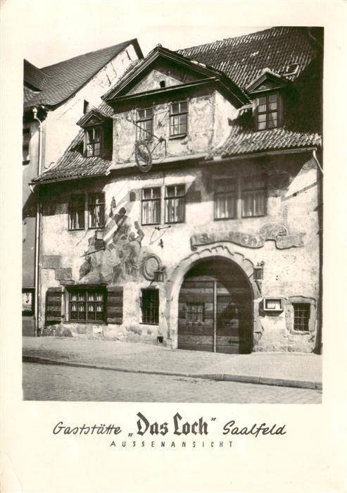 Saalfeld Saale Gaststaette Das Loch Handabzug