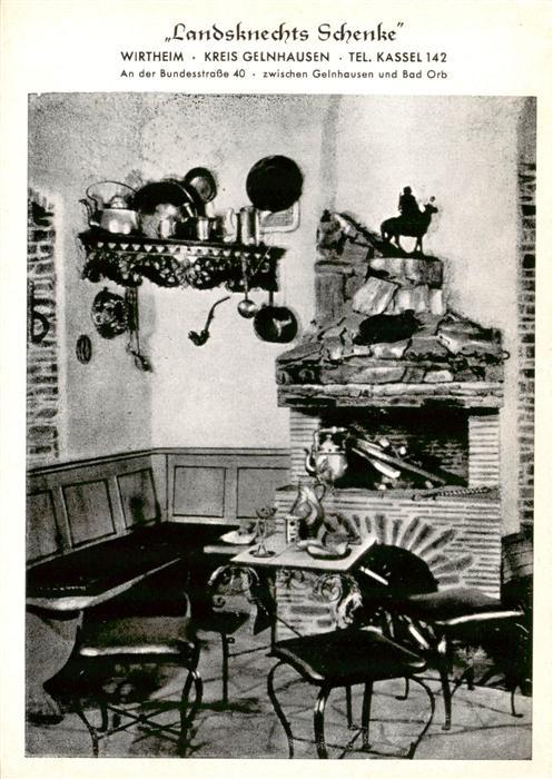 Wirtheim Biebergemuend Landsknechts Schenke Kaminzimmer