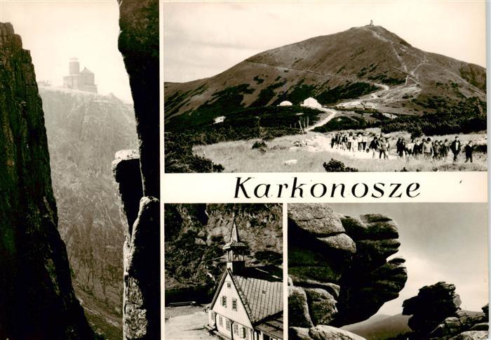 Karkonosze PL Schronisko PTTK Nad Snieznymi Kotlami Sniezka Samotnia Grupa skaln