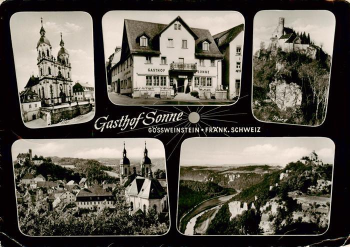 Goessweinstein Gasthof Sonne Kirche Schloss Panorama