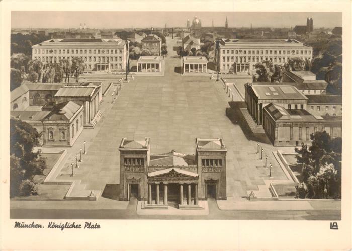 Muenchen Bayern Koeniglicher Platz Fliegeraufnahme