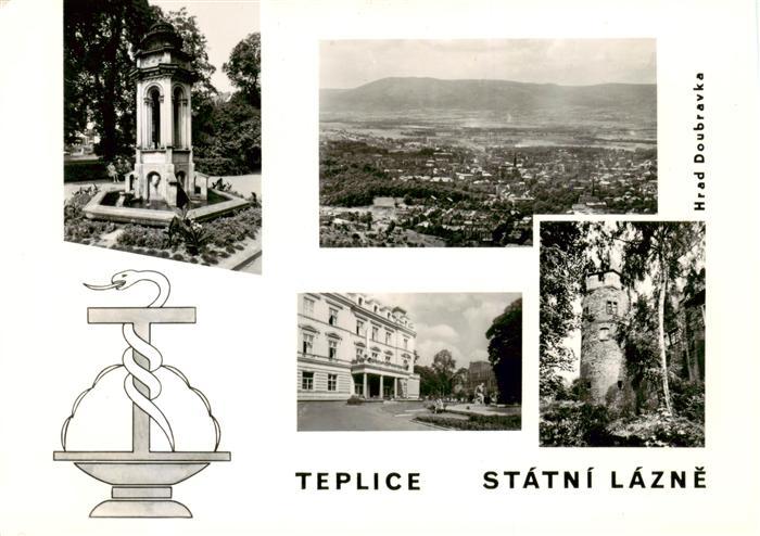 Teplice  Teplitz-Schoenau CZ Statni Lazne Hrad Doubravka Denkmal