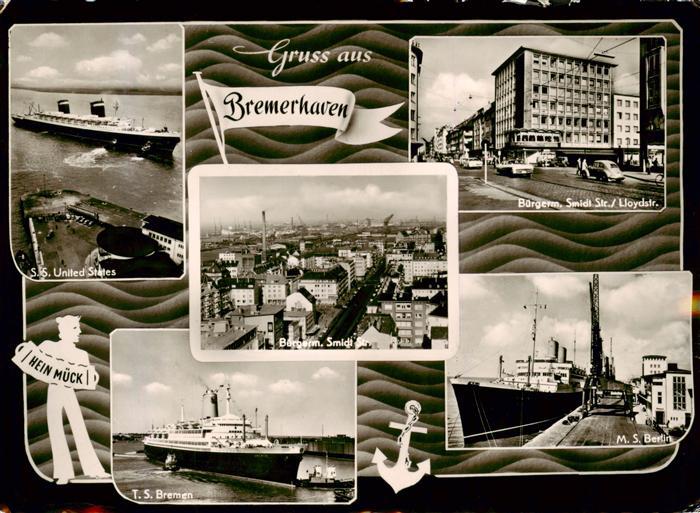 Bremerhaven ss United States Buergermeister Smidt Strasse TS Bremen MS Berlin