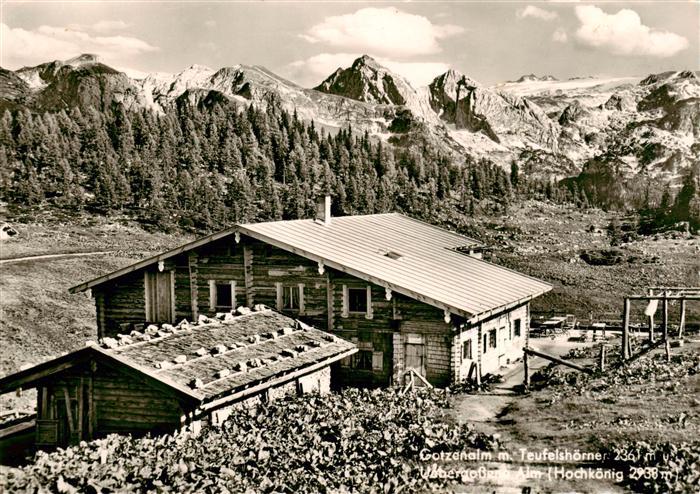 Gotzenalm 1740m Berchtesgaden mit Teufelshoerner uebergossene Alm Hochkoenig