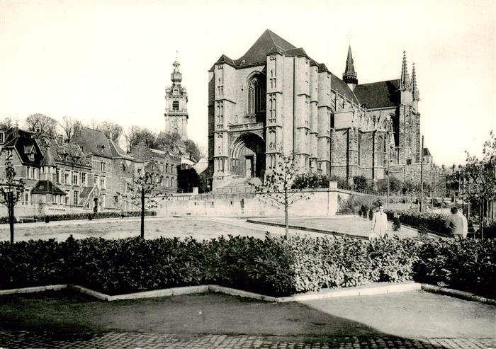 Mons  Belgie Collegiale Ste Waudru et Beffroi
