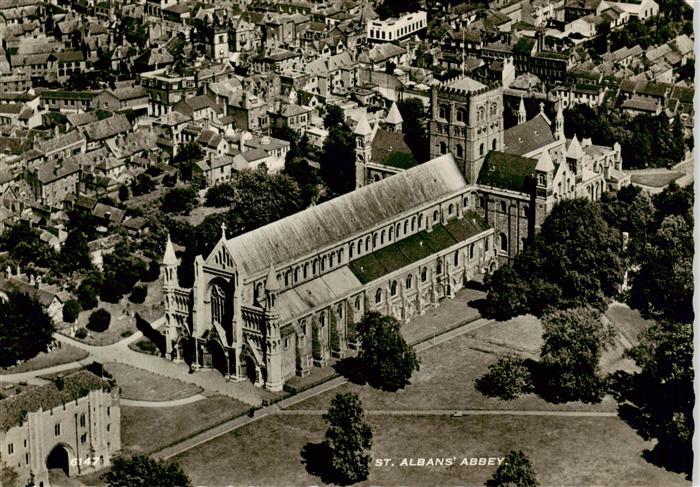 London  UK St Albans Abbey Fliegeraufnahme