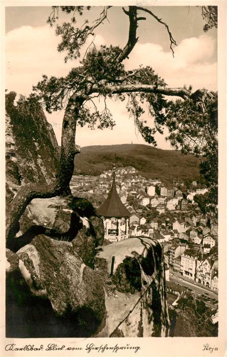 Karlsbad Eger Karlovy Vary Blick vom Hirschensprung