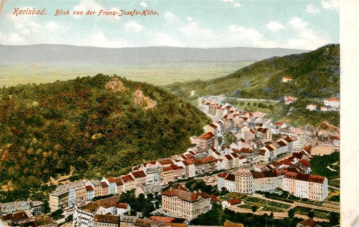 Karlsbad Eger Karlovy Vary Blick von der Franz Josefs Hoehe