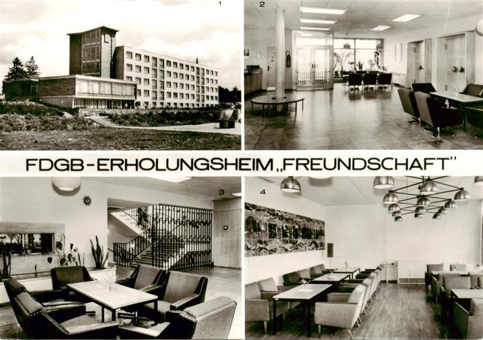Feldberg Mecklenburg FDGB Erholungsheim Freundschaft Empfangshalle Urlauberwohnh