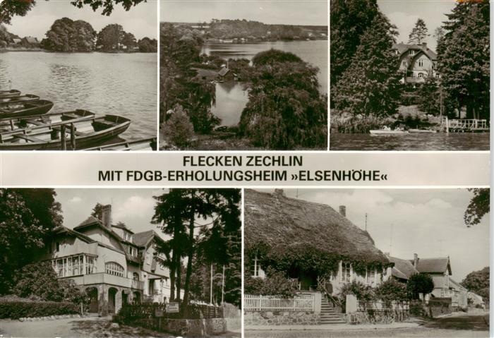 Flecken Zechlin Rheinsberg Bootspartien mit FDGB Erholungsheim Elsenhoehe